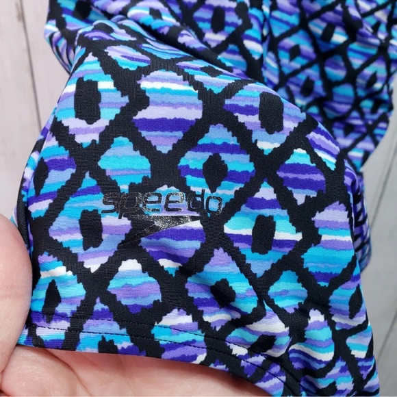 Speedo Geo Print One Piece Swimsuit Size 14 - Picture 3 of 4